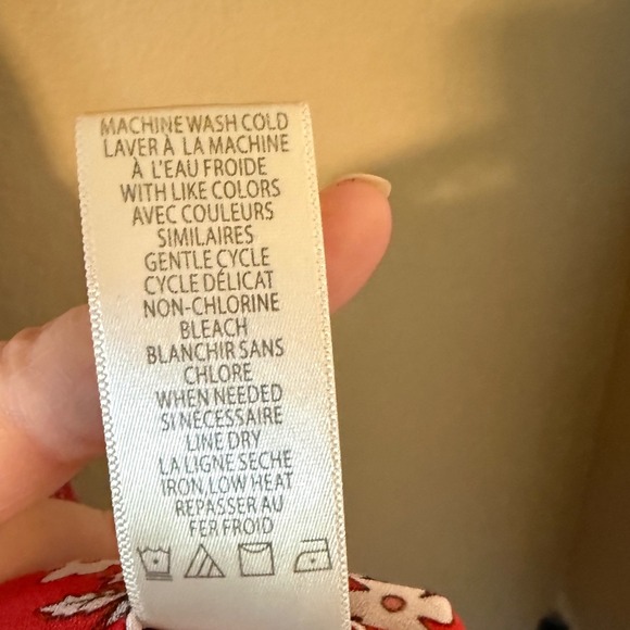 Max Studio Red Floral Ditsy V-Neck Ruffle Sleeve Midi Dress  Womens XS Romantic - Picture 8 of 8